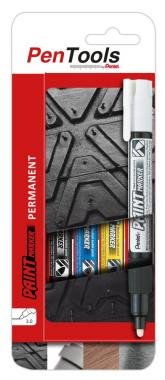 Pentel lakkmarker kerek hegyű 4 db-os szett - fekete, kék, sárga, fehér